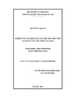 Luận văn thạc sĩ nghiên cứu tạo Động lực làm việc cho nhân viên tại trung tâm viễn thông hạ long