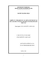 Luận văn thạc sĩ nghiên cứu tổng hợp xúc tác trên cơ sở một số vật liệu axit rắn Ứng dụng cho phản Ứng cracking dầu thực vật