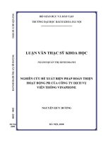 Luận văn thạc sĩ nghiên cứu Đề xuất biện pháp hoàn thiện hoạt Động pr của công ty dịch vụ viễn thông vinaphone