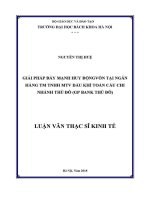 Luận văn thạc sĩ giải pháp Đẩy mạnh huy Động vốn tại ngân hàng tm tnhh mtv dầu khí toàn cầu chi nhánh thủ Đô gpbank thủ Đô
