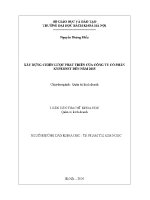 Luận văn thạc sĩ xây dựng chiến lược phát triển của công ty cổ phần kypernet Đến năm 2015
