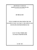 Luận văn thạc sĩ nâng cao hiệu quả hoạt Động thu chi bảo hiểm xã hội tại cơ quan bảo hiểm xã hội huyện mê linh thành phố hà nội