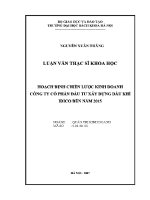 Luận văn thạc sĩ hoạch Định chiến lược kinh doanh công ty cổ phần Đầu tư xây dựng dầu khí idico Đến năm 2015