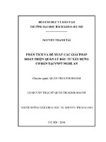 Luận văn thạc sĩ phân tích và Đề xuất các giải pháp hoàn thiện quản lý Đầu tư xây dựng cơ bản tại vnpt nghệ an