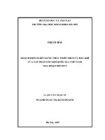 Luận văn thạc sĩ hoạch Định chiến lược phát triển dịch vụ dầu khí của tập Đoàn dầu khí quốc gia việt nam giai Đoạn 2007 2015