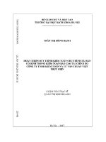 Luận văn thạc sĩ hoàn thiện quy trình kiểm toán chu trình tài sản cố Định trong kiểm toán báo cáo tài chính do công ty tnhh kiểm toán và tư vấn chuẩn việt thực hiện