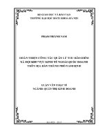 Luận văn thạc sĩ hoàn thiện công tác quản lý thu bảo hiểm xã hội khu vực kinh tế ngoài quốc doanh trên Địa bàn thành phố nam Định