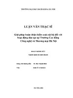 Luận văn thạc sĩ giải pháp hoàn thiện kiểm soát nội bộ Đối với hoạt Động Đào tạo tại trường cao Đẳng công nghệ và thương mại hà nội