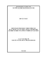 Luận văn thạc sĩ một số giải pháp hoàn thiện công tác quản trị dự Án các công trình lưới Điện Đến cấp Điện Áp 35kv của công ty Điện lực lai châu