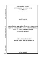 Luận văn thạc sĩ một số giải pháp nhằm nâng cao chất lượng Đội ngũ cán bộ quản lý của công ty cổ phần thiết kế công nghiệp hóa việt giai Đoạn 2012 2015