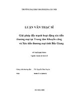 Luận văn thạc sĩ giải pháp Đẩy mạnh hoạt Động xúc tiến thương mại tại trung tâm khuyến công và xúc tiến thương mại tỉnh bắc giang