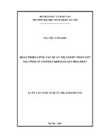Luận văn thạc sĩ hoàn thiện công tác quản trị nguồn nhân lực tại công ty cổ phần khoáng sản hòa phát