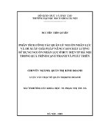 Luận văn thạc sĩ phân tích công tác quản lý nguồn nhân lực và Đề xuất giải pháp nâng cao chất lượng sử dụng nguồn nhân lực Ở bưu Điện thành phố hà nội trong quá trình cạnh tranh và phát triển