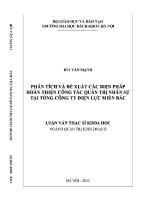 Luận văn thạc sĩ phân tích và Đề xuất các biện pháp hoàn thiện công tác quản trị nhân sự tại tổng công ty Điện lực miền bắc