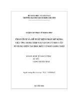 Luận văn thạc sĩ phân tích và Đề xuất biện pháp mở rộng việc Ứng dụng dsm vào quản lý nhu cầu sử dụng Điện tại nhà máy cơ khí gang thép