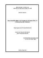 Luận văn thạc sĩ hoạch Định chiến lược kinh doanh cho công ty tnhh danka Đến năm 2017