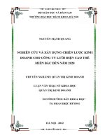 Luận văn thạc sĩ nghiên cứu và xây dựng chiến lược kinh doanh cho công ty lưới Điện cao thế miền bắc Đến năm 2020