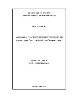 Luận văn thạc sĩ một số giải pháp hoàn thiện kế toán quản trị chi phí tại công ty cổ phần nhôm sông hồng