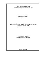 Luận văn thạc sĩ Điều tra hành vi người dùng cà phê trung nguyên tại hà nội