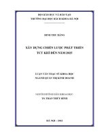 Luận văn thạc sĩ xây dựng chiến lược phát triển tổng công ty khí Đến năm 2025