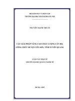 Luận văn thạc sĩ các giải pháp nâng cao chất lượng cán bộ công chức huyện yên sơn tuyên quang