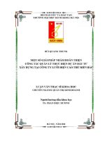 Luận văn thạc sĩ một số giải pháp nhằm hoàn thiện công tác quản lý thực hiện dự Án Đầu tư xây dựng tại công ty lưới Điện cao thế miền bắc