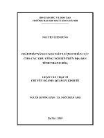 Luận văn thạc sĩ giải pháp nâng cao chất lượng nhân lực cho các khu công nghiệp trên Địa bàn tỉnh thanh hóa