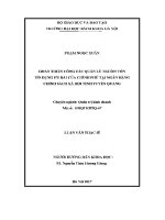 Luận văn thạc sĩ hoàn thiện công tác quản lý nguồn vốn tín dụng Ưu Đãi của chính phủ tại ngân hàng chính sách xã hội tỉnh tuyên quang