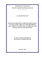 Luận văn thạc sĩ một số giải pháp hoàn thiện hệ thống quản lý chất lượng theo tcvn iso 9001 2008 tại viện nghiên cứu khoa học và thiết kế liên doanh việt nga vietsovpetro