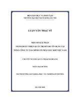 Luận văn thạc sĩ một số giải pháp nhằm hoàn thiện quản trị rủi ro tín dụng tại tổng công ty tài chính cổ phần dầu khí việt nam
