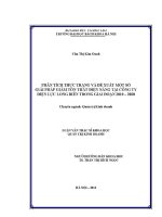 Luận văn thạc sĩ phân tích thực trạng và Đề xuất một số giải pháp tổn thất Điện năng tại công ty Điện lực long biên trong giai Đoạn 20120 2020