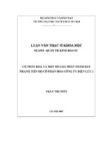 Luận văn thạc sĩ cổ phần hoá và một số giải pháp nhằm Đẩy nhanh tiến Độ cổ phần hoá công ty Điện lực 1