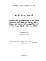 Luận văn thạc sĩ các giải pháp hoàn thiện công tác Đào tạo và phát triển nguồn nhân lực