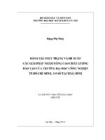 Luận văn thạc sĩ Đánh giá thực trạng và Đề xuất các giải pháp nhằm nâng cao chất lượng Đào tạo của trường Đại học công nghiệp tp hồ chí minh cơ sở tại thái bình