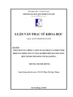 Luận văn thạc sĩ phân tích tài chính và một số giải pháp cải thiện tình hình tài chính công ty trách nhiệm hữu hạn nhà nước một thành viên Đóng tàu bạch Đằng