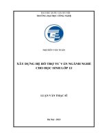 00050012898 xây dựng hệ hỗ trợ tư vấn ngành nghề cho học sinh lớp 12