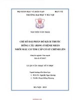 Chỉ số phân bố kích thước hồng cầu (rdw) Ở bệnh nhân nhồi máu cơ tim cấp có st chênh lên
