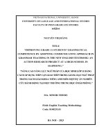 04051001938 nâng cao năng lực ngữ pháp của học sinh lớp 11 bằng cách Áp dụng tiếp cận giao tiếp trong giảng dạy ngữ pháp trong sách giáo khoa tiếng anh mới một dự Án nghiên cứu hành Động tại một trường trung học Ở hải phòng