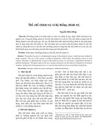 Thể chế chính trị và hệ thống chính trị