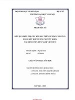 Kết quả Điều trị kín Đầu trên xương cánh tay bằng kết hợp xương nẹp vít khóa tại bệnh viện việt Đức