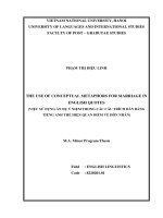 04051001898 the use of conceptual metaphors for marriage in english quotes = việc sử dụng Ẩn dụ Ý niệm trong các câu trích dẫn bằng tiếng anh thể hiện quan Điểm về hôn nhân