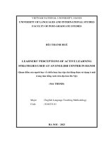 04051001962 quan Điểm của người học về chiến lược học tập chủ Động Được sử dụng Ở một trung tâm tiếng anh trên Địa bàn hà nội