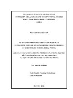 04051001939  khảo sát việc sử dụng phương pháp Đóng vai trong dạy học kĩ năng nói tiếng anh cho học sinh lớp 6 tại một trường trung học cơ sở Ở hải phòng