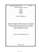 Một số triệu chứng ngoài vận Động Ở người bệnh parkinson giai Đoạn trung bình và nặng