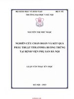 Nghiên cứu chẩn Đoán và kết quả phẫu thuật teratoma buồng trứng tại bệnh viện phụ sản hà nội