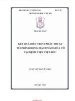 Kết quả Điều trị vi phẫu thuật túi phình Động mạch não giữa vỡ tại bệnh viện việt Đức