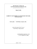Luận văn nghiên cứu thử nghiệm các phương pháp phát hiện xâm nhập mạng