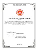 Lập trình shell Để quản lý file, lập lịch tác vụ, thiết lập thời gian hệ thống, cài Đặtgỡ bỏ các chương trình tự Động  lập trình quản lý tiến trình, file, socket và network trong ubuntu