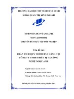 Phân tích quy trình bán hàng tại công ty tnhh thiết bị và công nghệ ngọc anh
