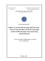Nghiên cứu vật liệu biến hóa dạng chuỗi một chiều chế tạo từ kim loại đồng trên đế FR-4 hoạt động tại tần số MHz ứng dụng trong truyền năng lượng không dây